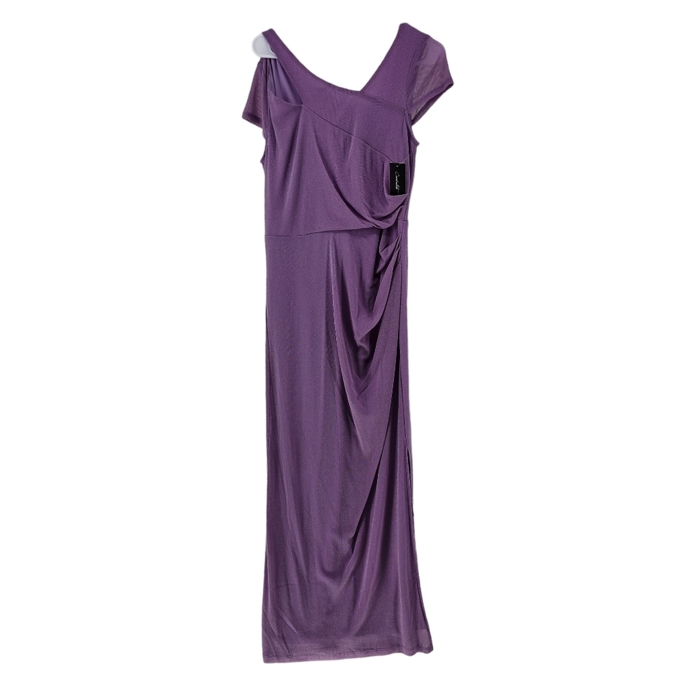 Candalite Women's Cap Sleeve Asymmetric Cut Out Maxi Dress - 34